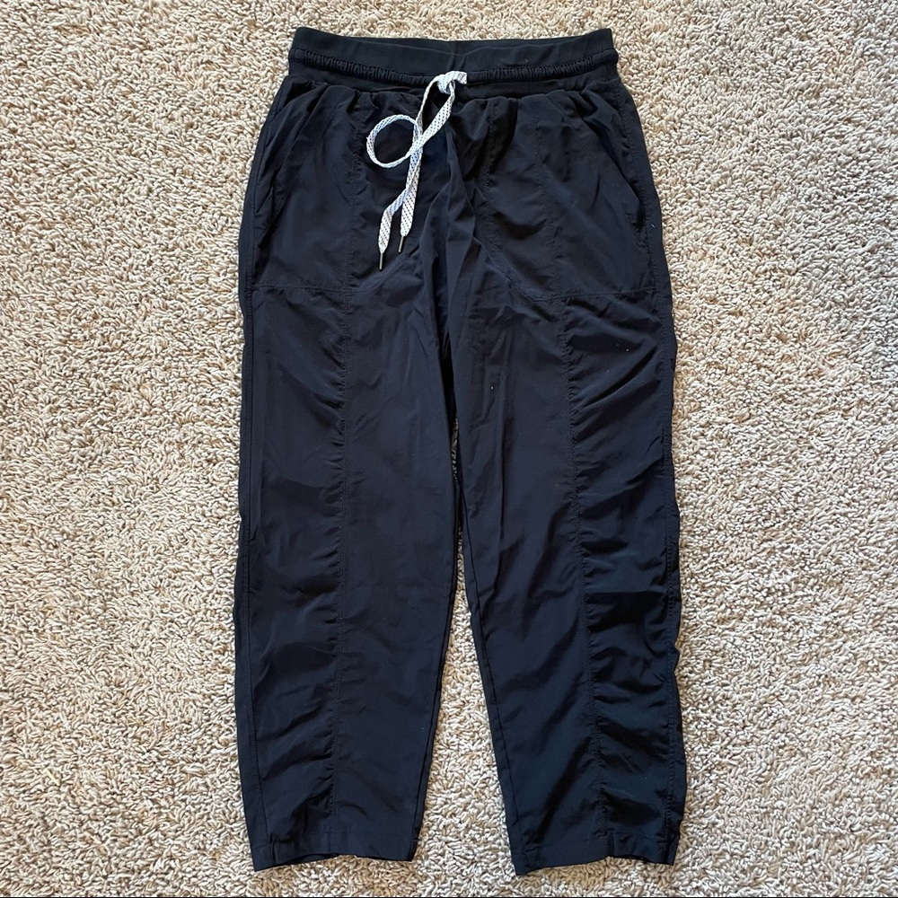 Zella Black Lounge Pants Ruched Size Medium